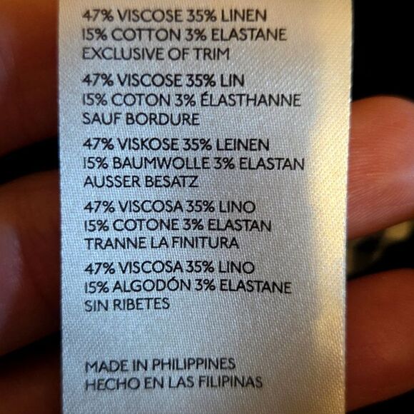 ANTHROPOLOGIE The Naomi Linen Wide-Leg Flare Pants by Maeve Black Womens Size 12 - Picture 8 of 8